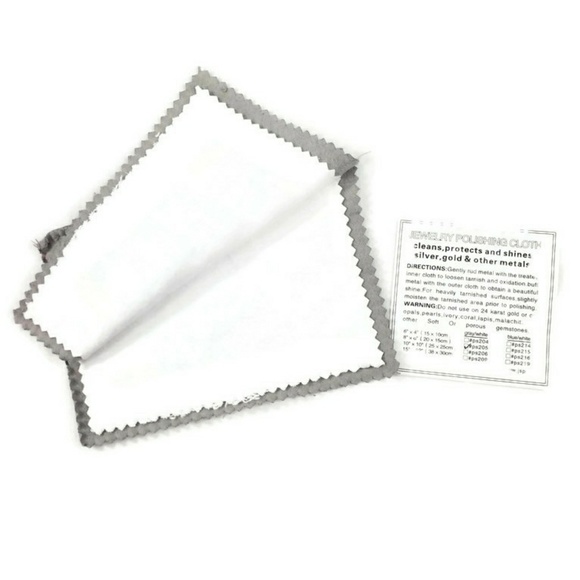 JPS Jewelry Cleaning Polishing Cloth 8" X 6" Gray/White NEW - Picture 4 of 4